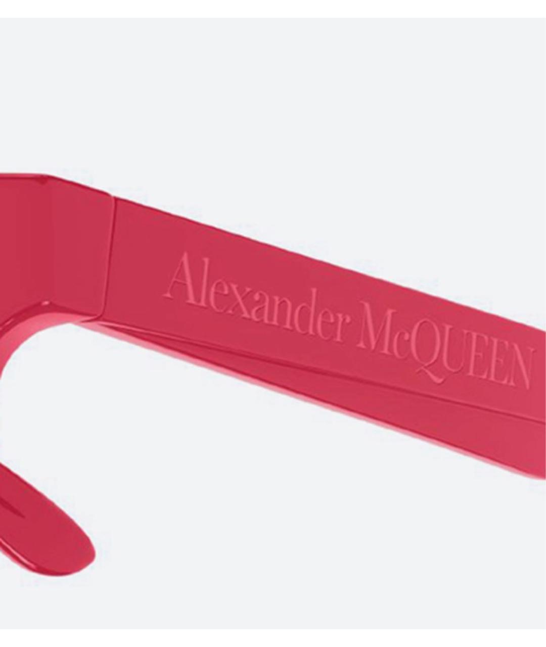 ALEXANDER MCQUEEN Красные пластиковые солнцезащитные очки, фото 4