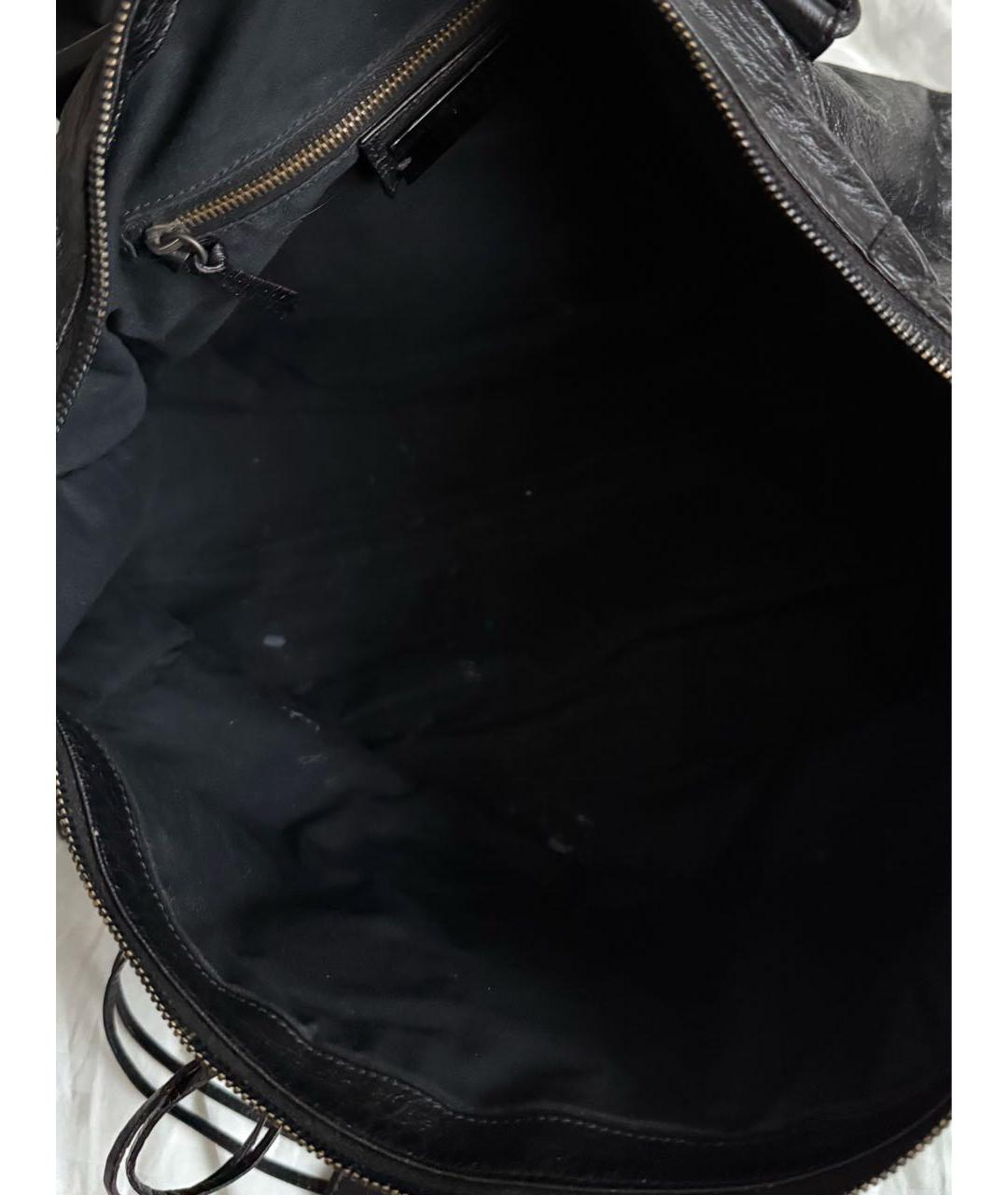 BALENCIAGA Черная кожаная сумка с короткими ручками, фото 6