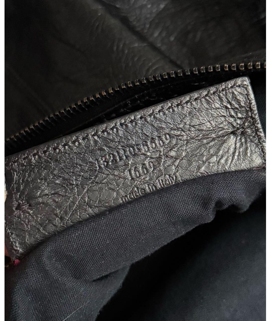 BALENCIAGA Черная кожаная сумка с короткими ручками, фото 8