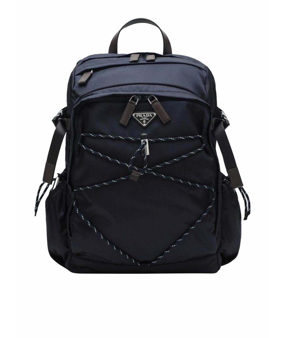 PRADA Синий тканевый рюкзак, фото 1