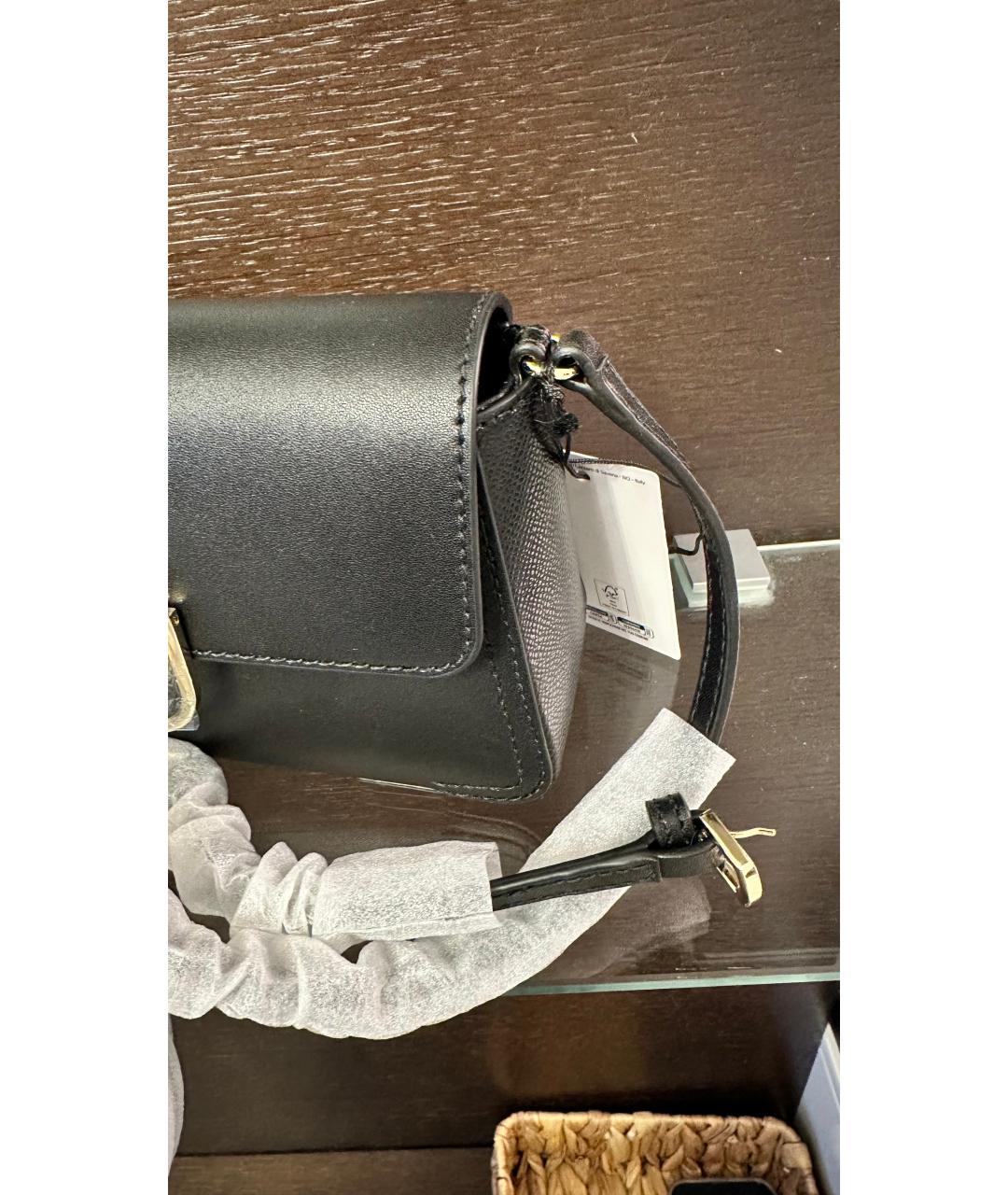 FURLA Черная кожаная сумка через плечо, фото 5