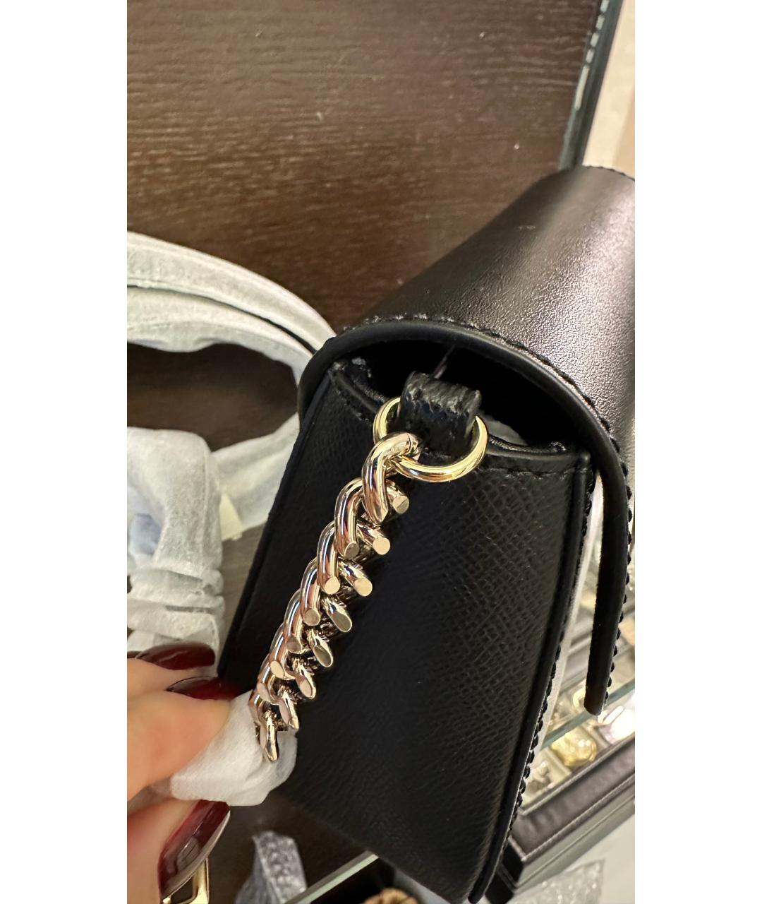 FURLA Черная кожаная сумка через плечо, фото 4