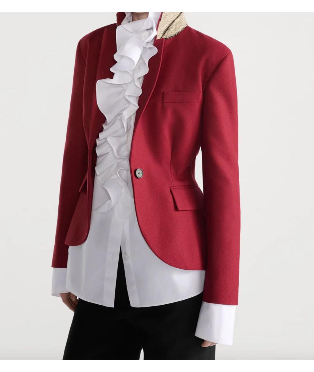 CHRISTIAN DIOR Красный шерстяной жакет/пиджак, фото 5