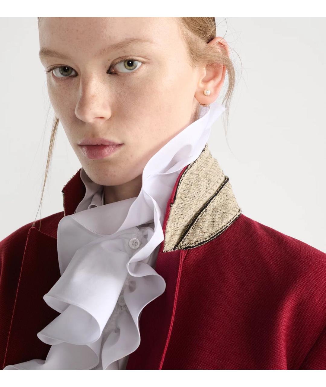 CHRISTIAN DIOR Красный шерстяной жакет/пиджак, фото 4