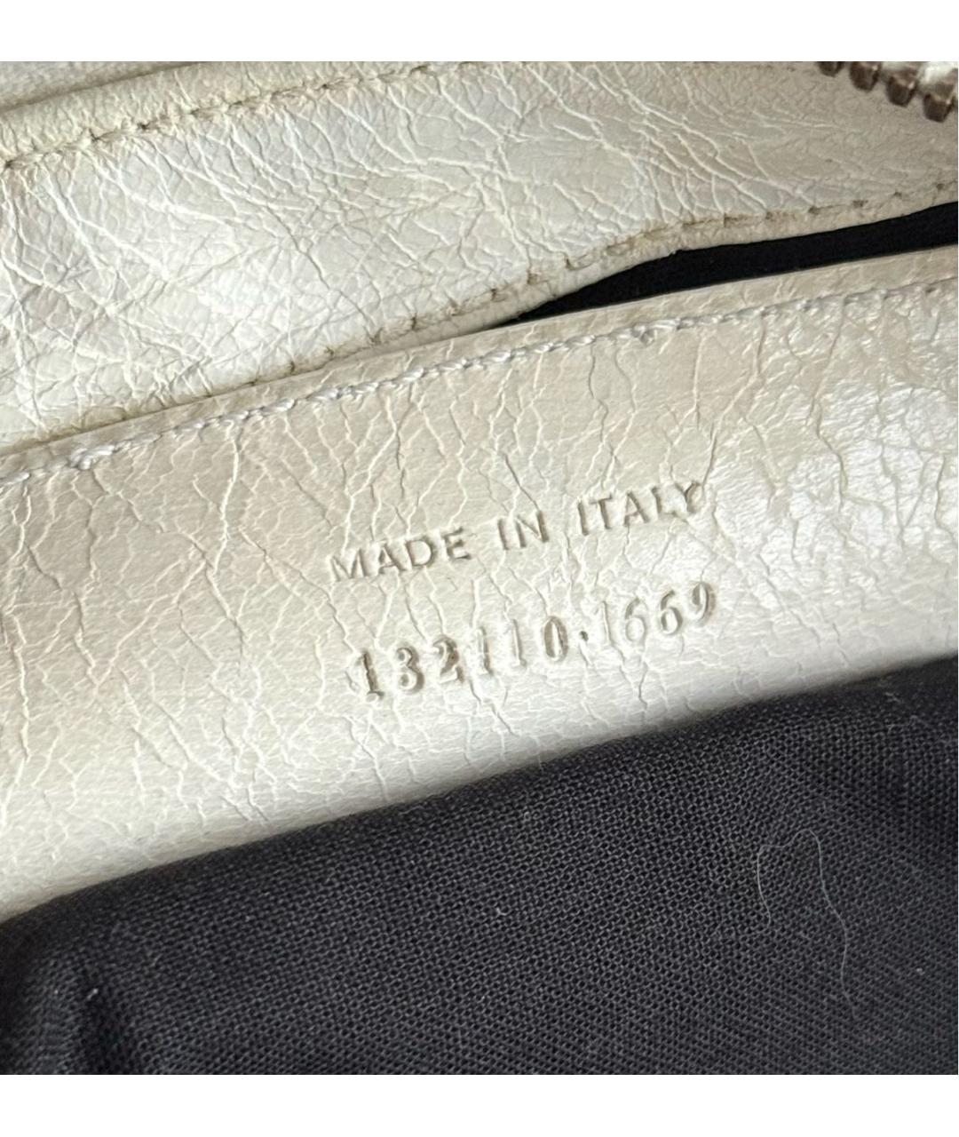 BALENCIAGA Белая кожаная сумка с короткими ручками, фото 8