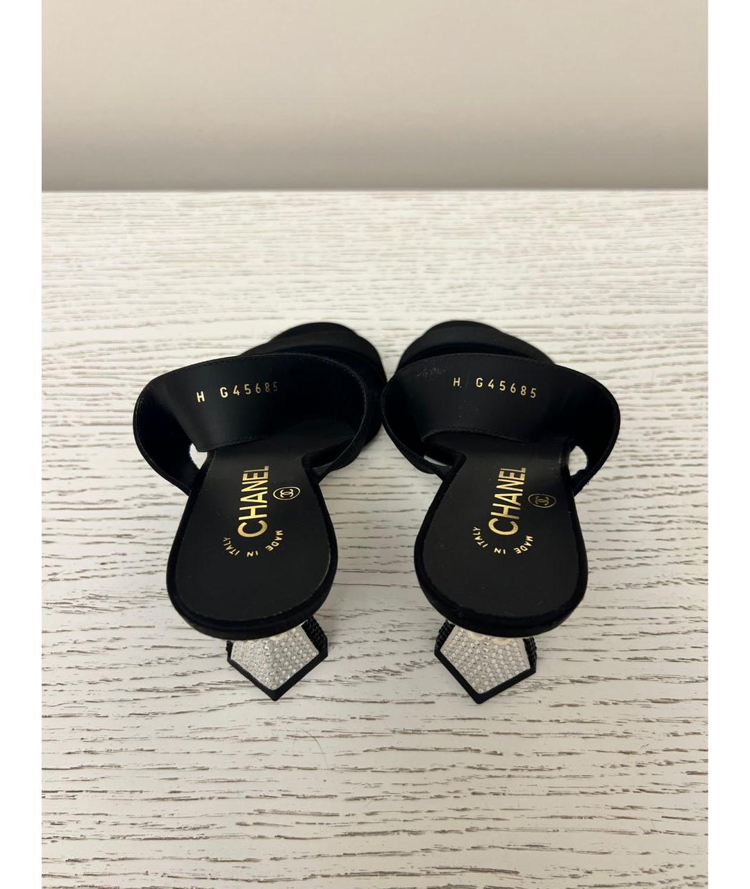 CHANEL Черные мюли, фото 6