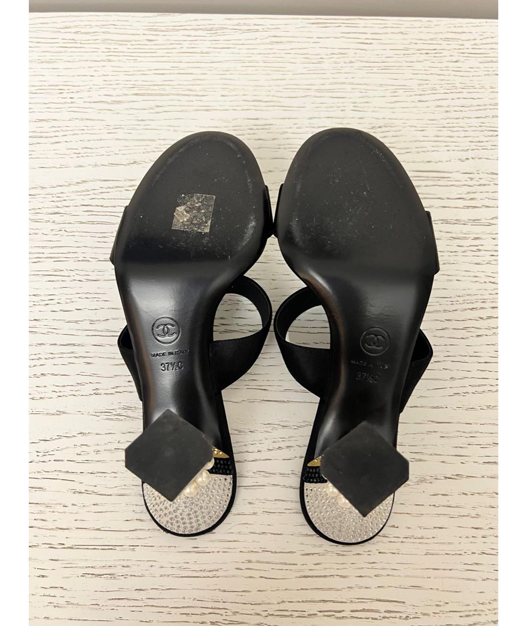 CHANEL Черные мюли, фото 7