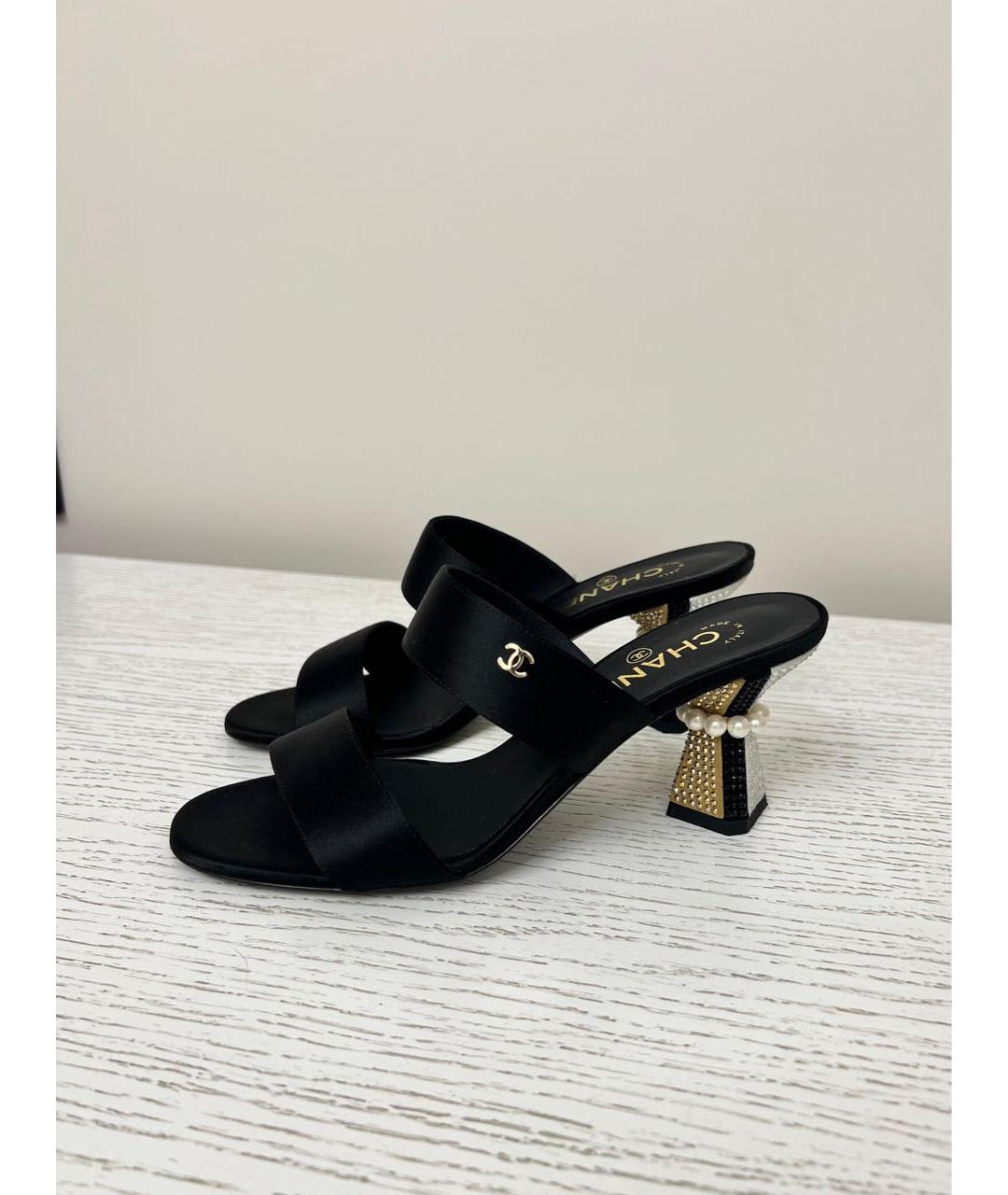 CHANEL Черные мюли, фото 9