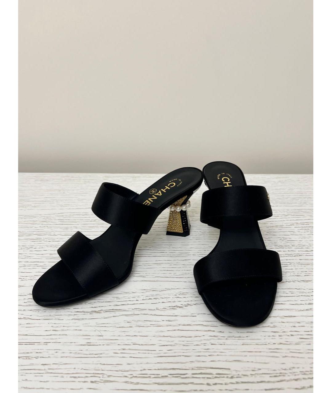 CHANEL Черные мюли, фото 2