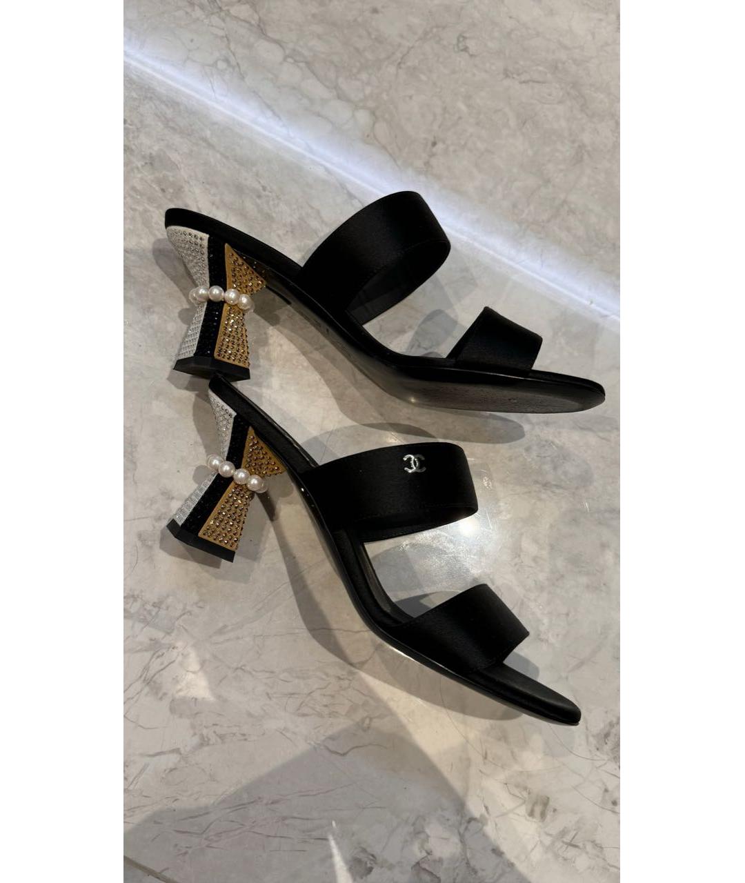 CHANEL Черные мюли, фото 3