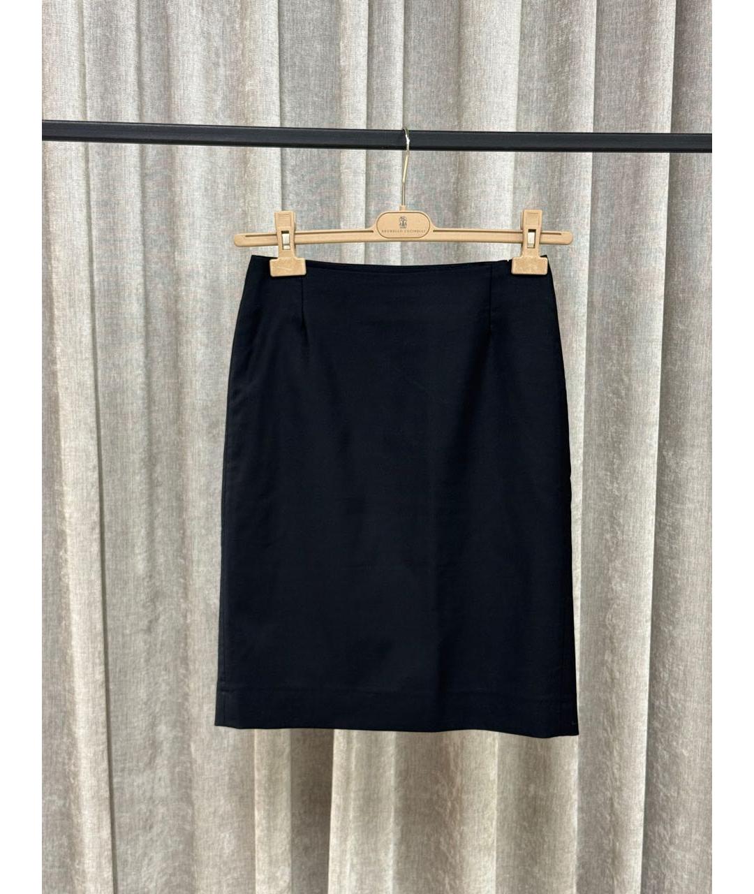 BALENCIAGA Черная шерстяная юбка мини, фото 5