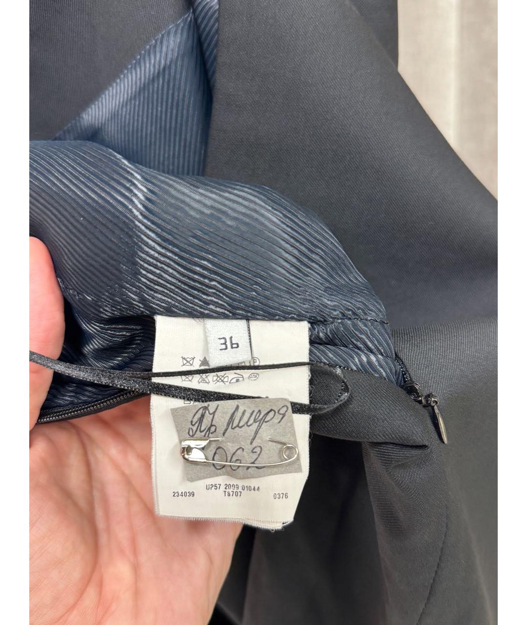 BALENCIAGA Черная шерстяная юбка мини, фото 4