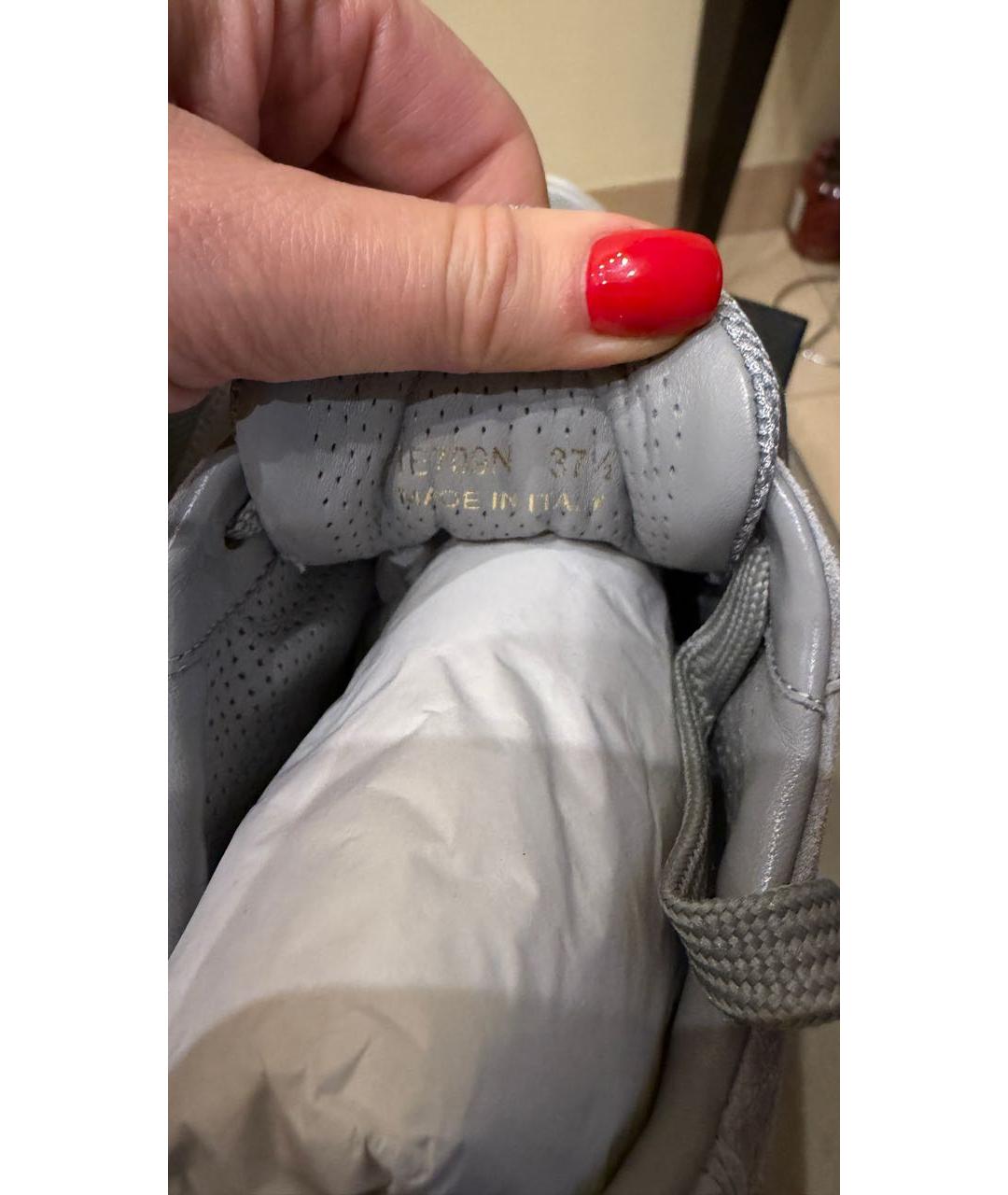 PRADA Голубые замшевые кроссовки, фото 4