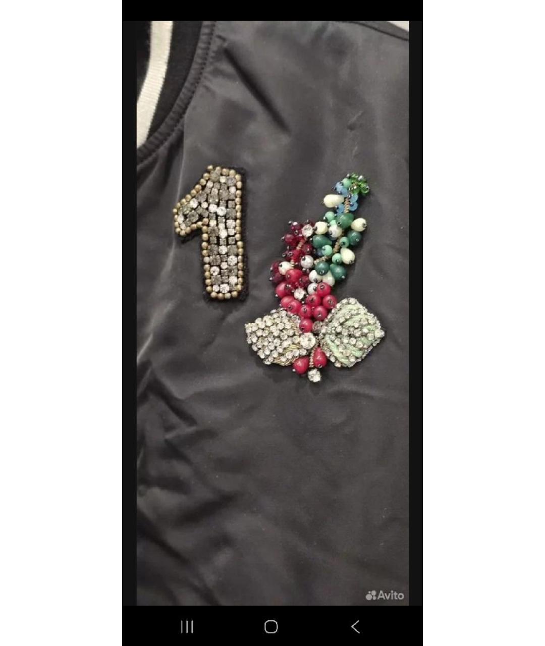 ERMANNO SCERVINO Черная полиэстеровая куртка, фото 8