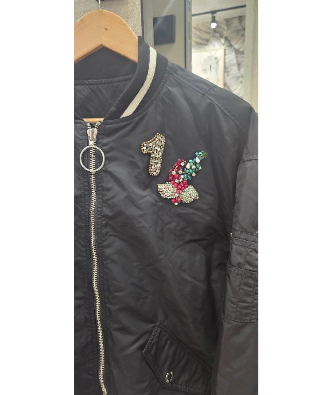 ERMANNO SCERVINO Черная полиэстеровая куртка, фото 4