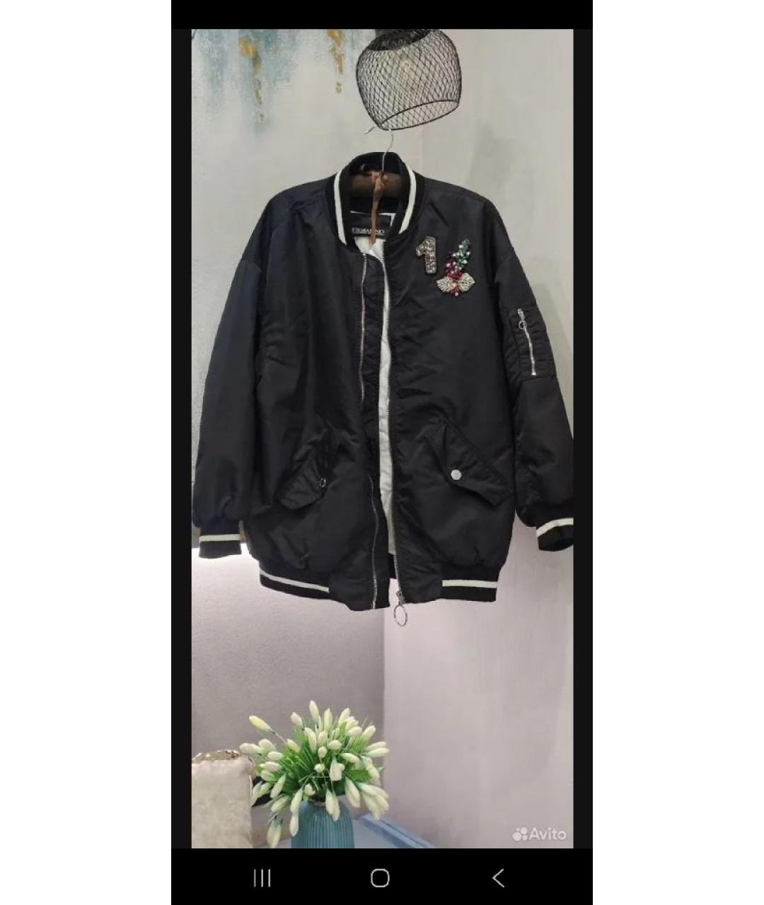 ERMANNO SCERVINO Черная полиэстеровая куртка, фото 6