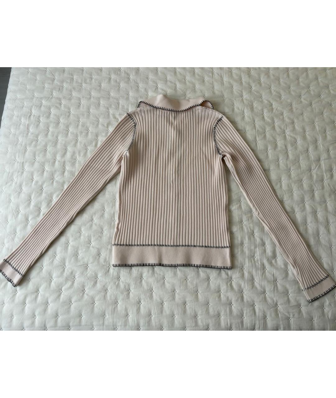 KHAITE Бежевый шерстяной кардиган, фото 5