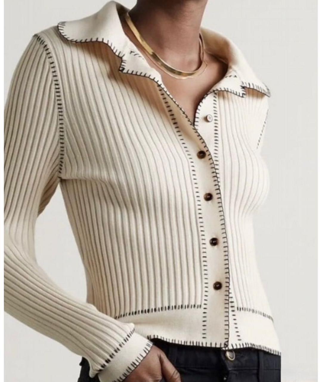 KHAITE Бежевый шерстяной кардиган, фото 7