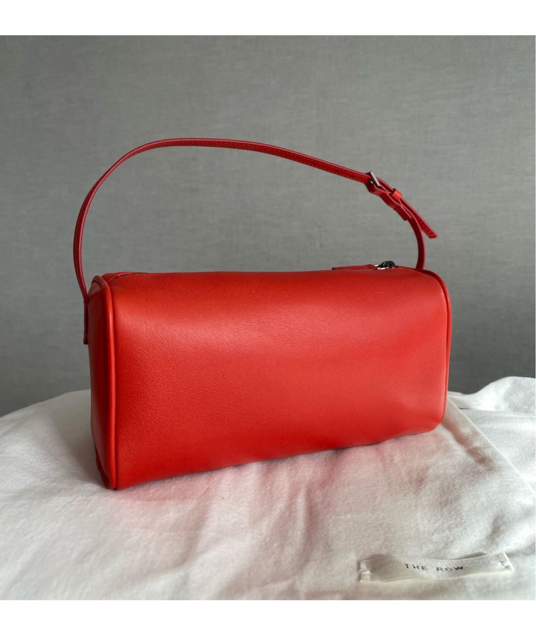 THE ROW Красная кожаная сумка с короткими ручками, фото 2