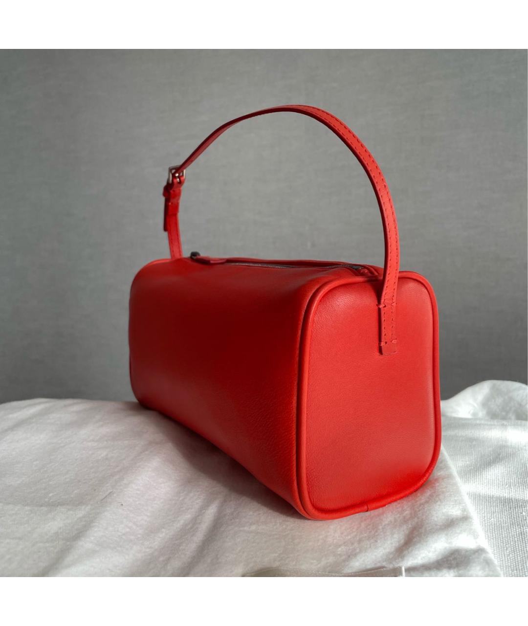THE ROW Красная кожаная сумка с короткими ручками, фото 4