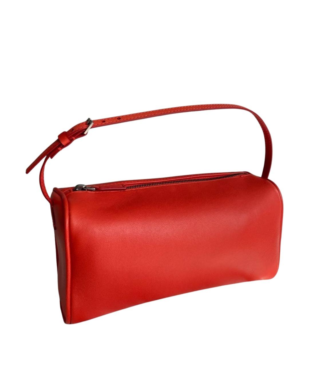 THE ROW Красная кожаная сумка с короткими ручками, фото 1