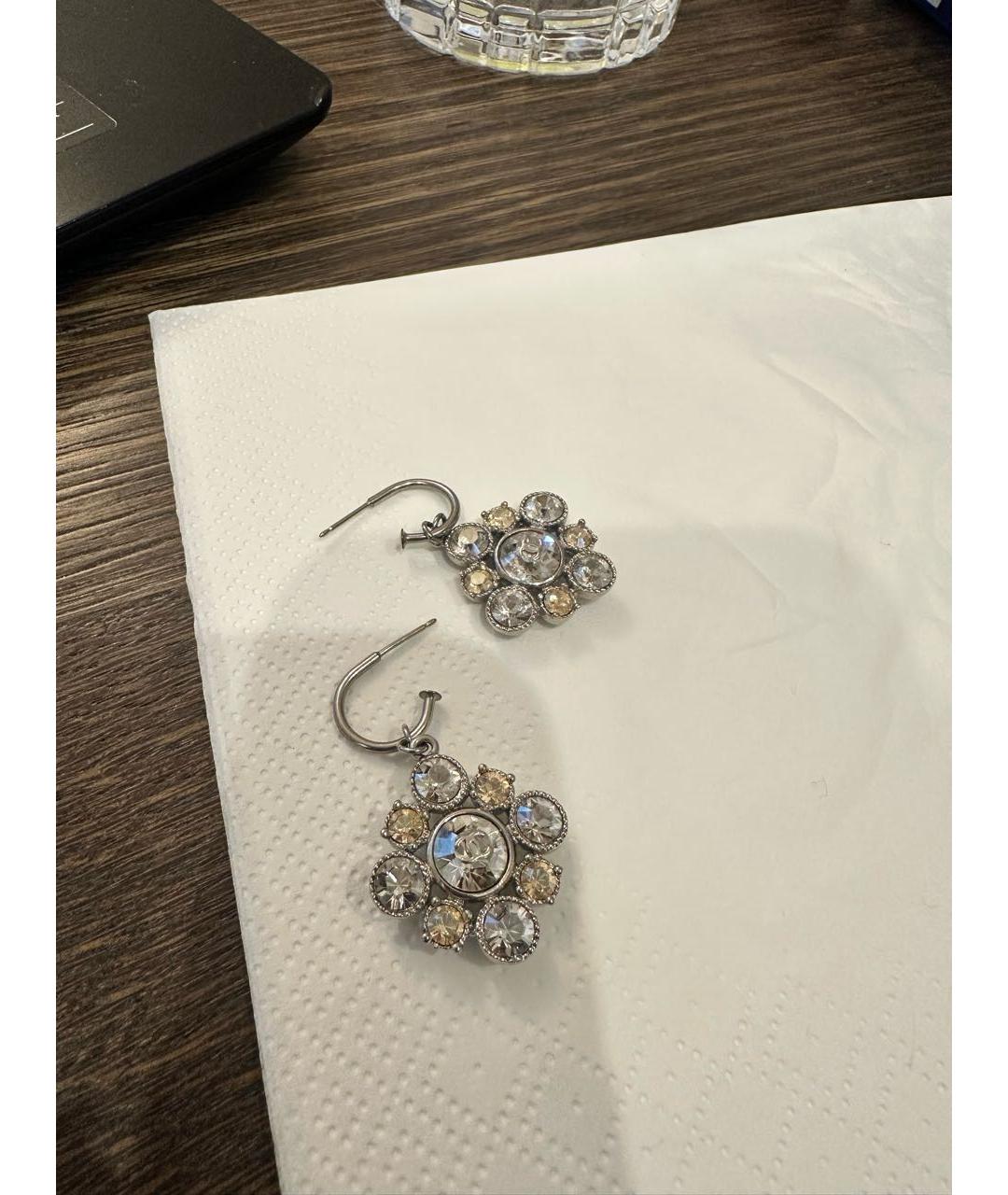 CHANEL Серебряные металлические серьги, фото 4