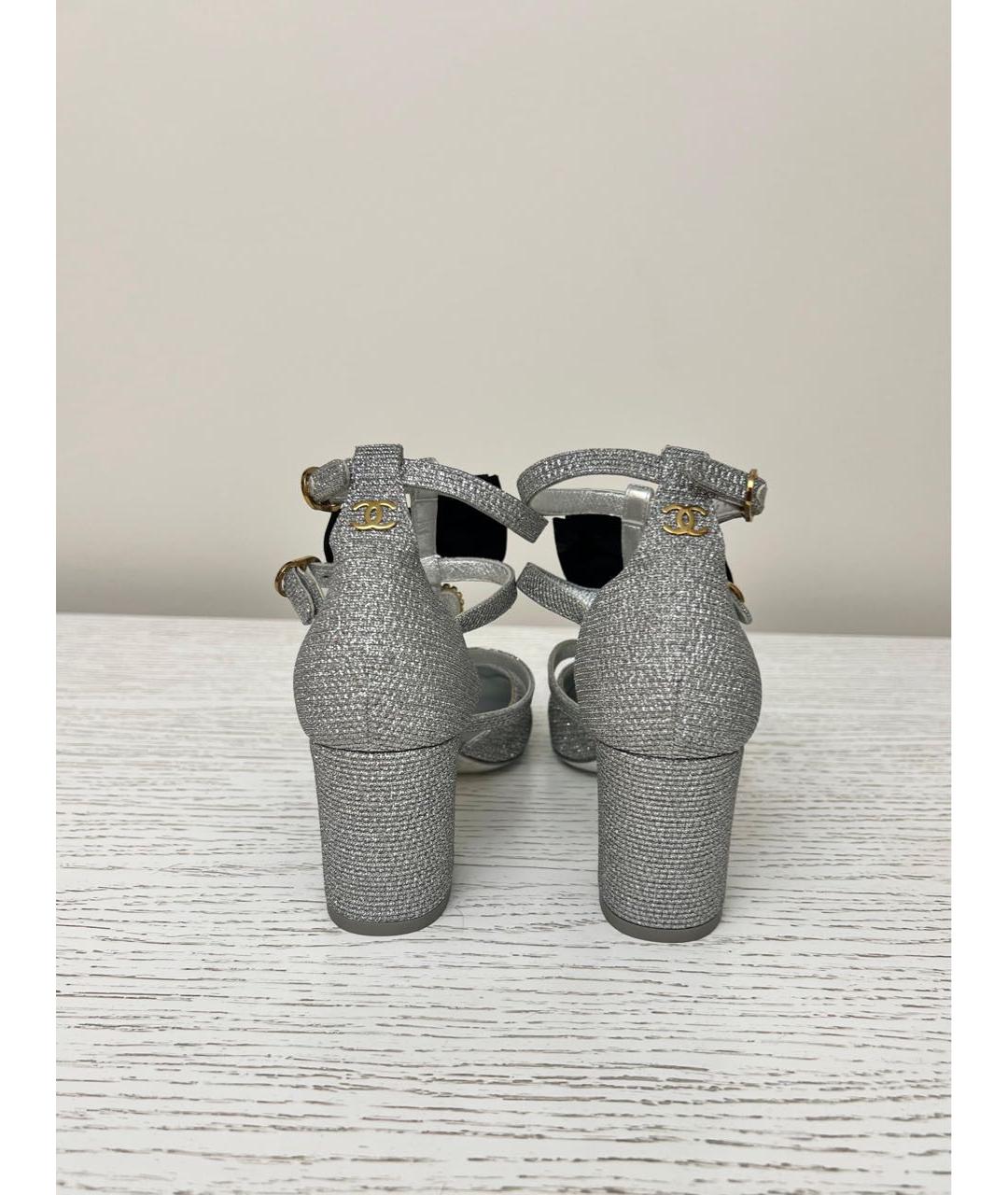 CHANEL Серебряные туфли, фото 4