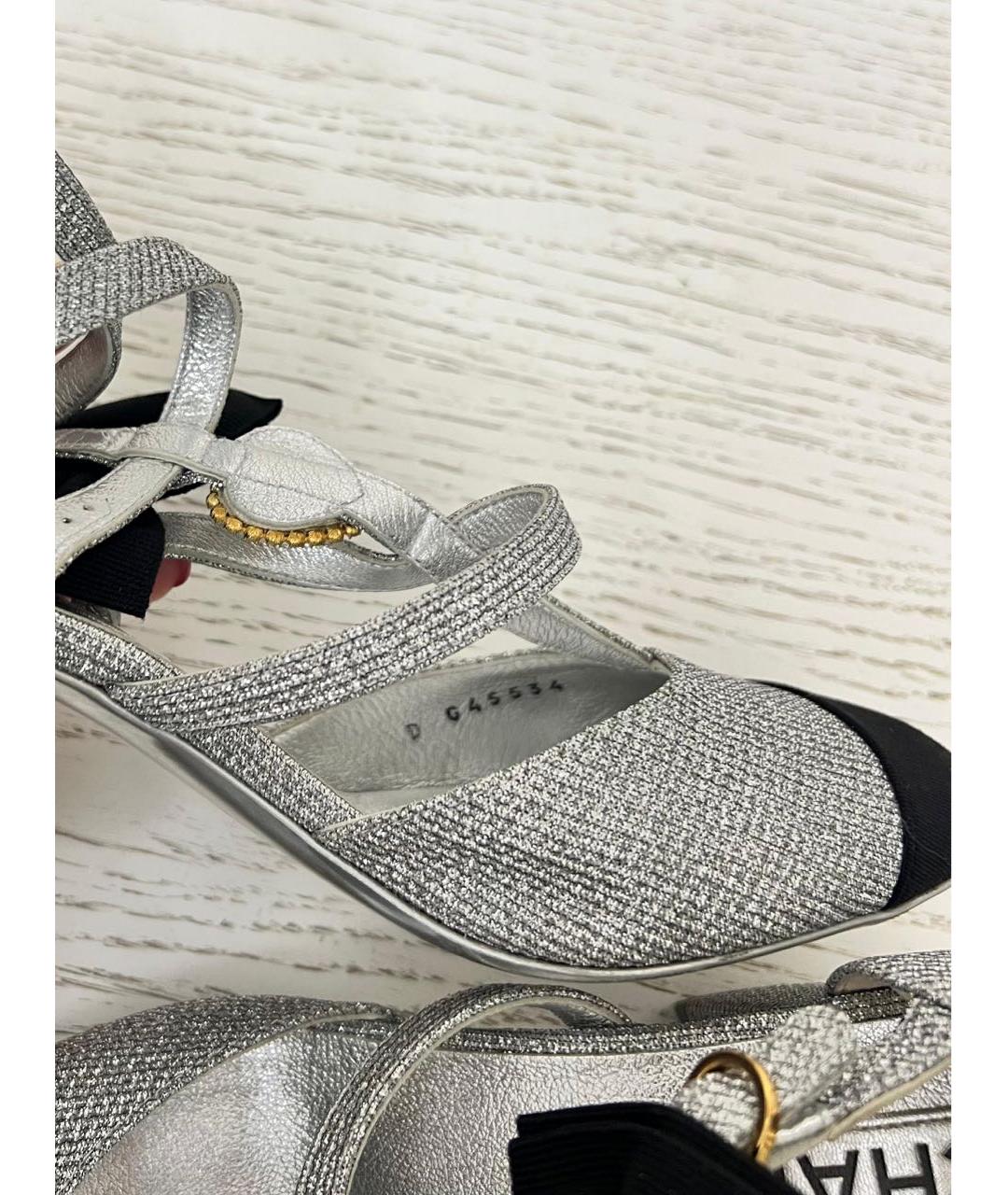 CHANEL Серебряные туфли, фото 6