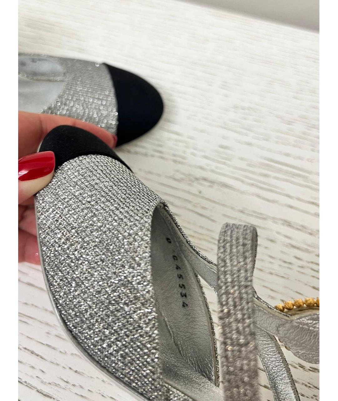 CHANEL Серебряные туфли, фото 7