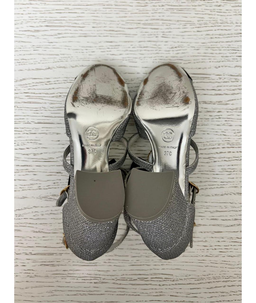CHANEL Серебряные туфли, фото 5