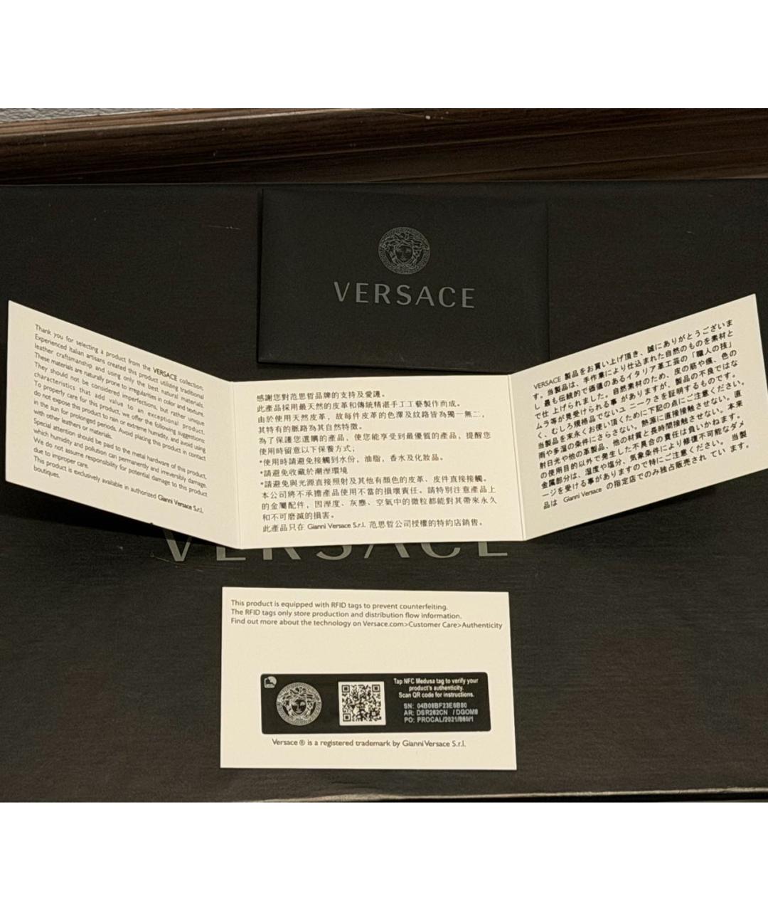 VERSACE Черные резиновые шлепанцы, фото 7