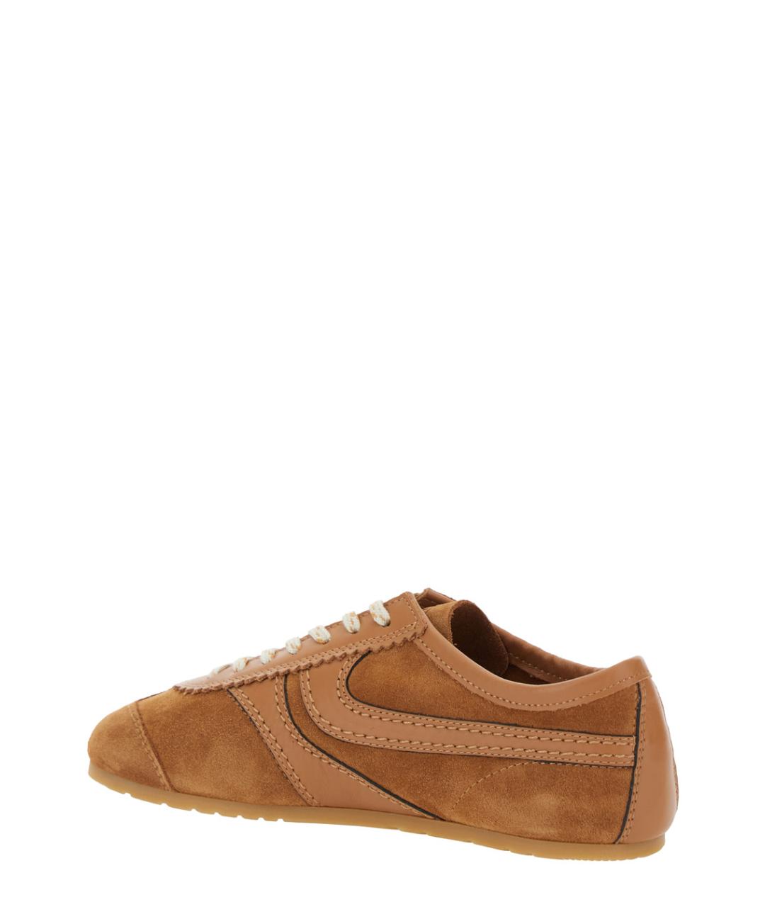 DRIES VAN NOTEN Коричневые замшевые кеды, фото 3