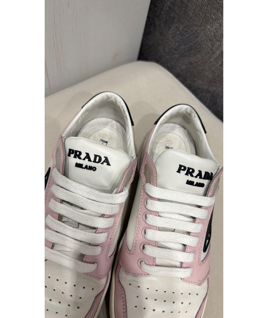 PRADA Мульти кожаные кеды, фото 8