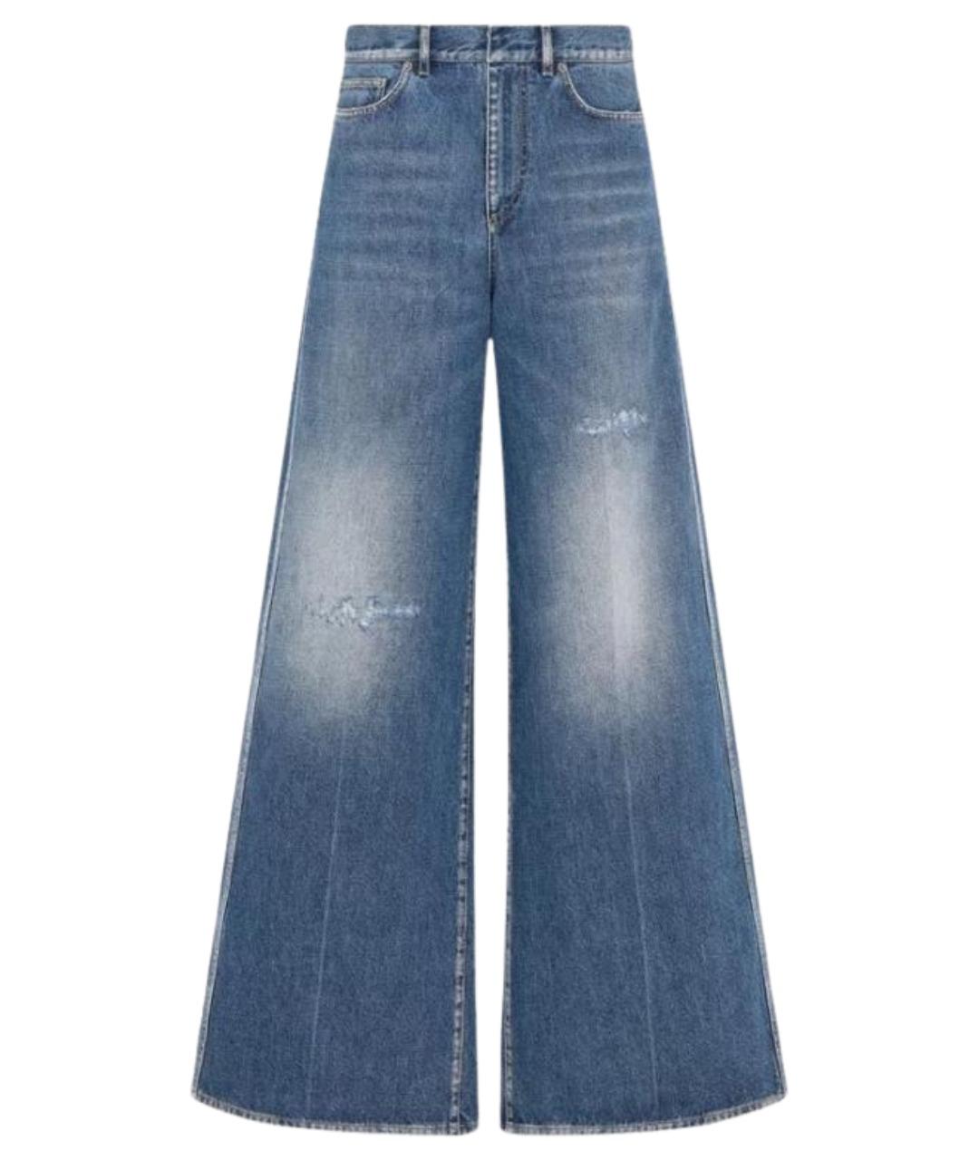 CHRISTIAN DIOR Синие хлопковые джинсы клеш, фото 1