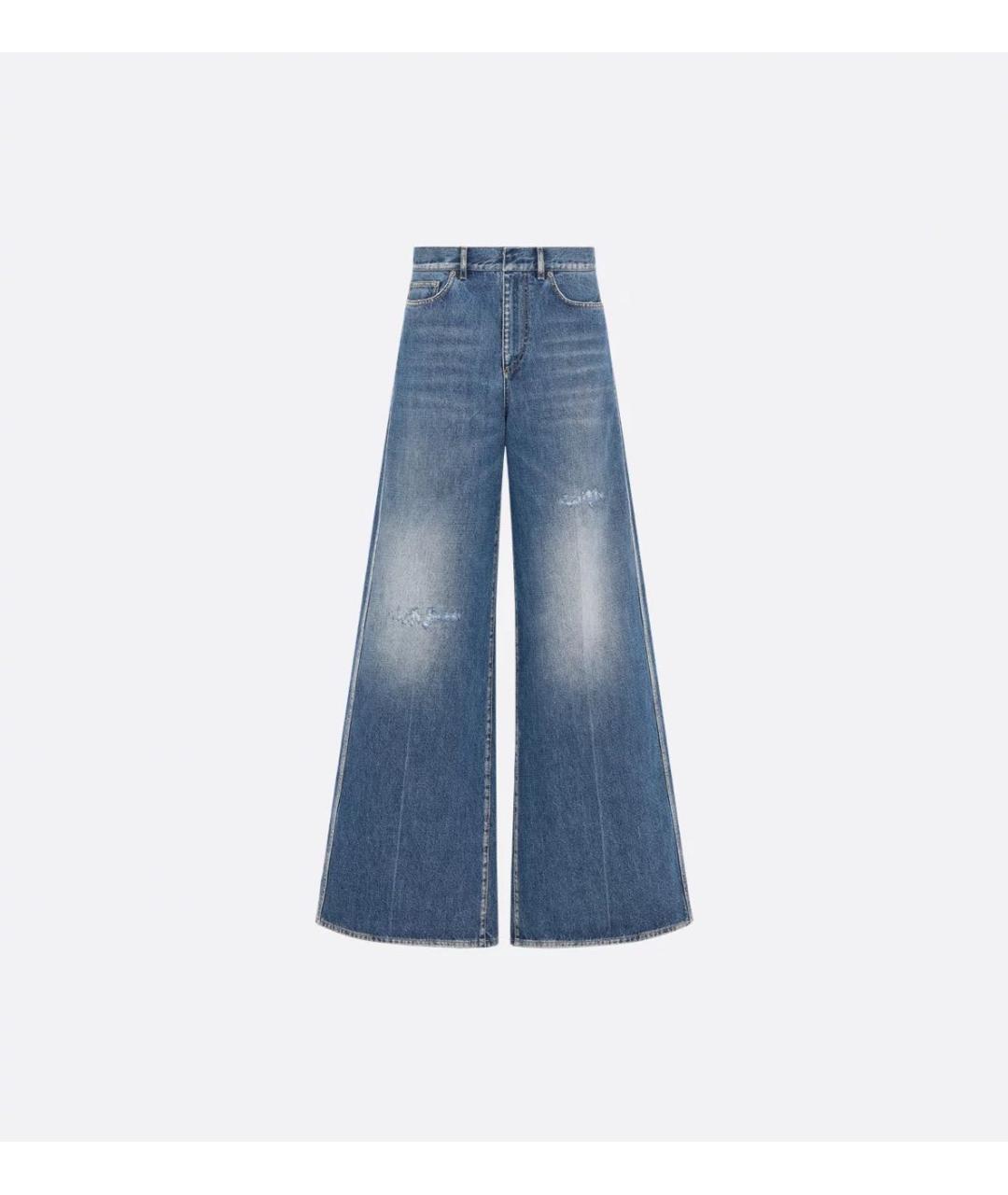 CHRISTIAN DIOR Синие хлопковые джинсы клеш, фото 6