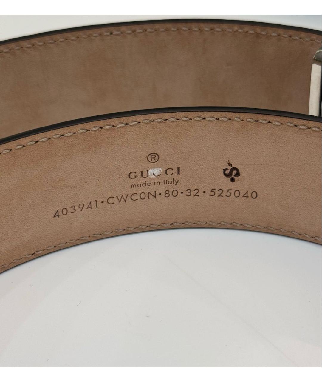 GUCCI Черный кожаный ремень, фото 2