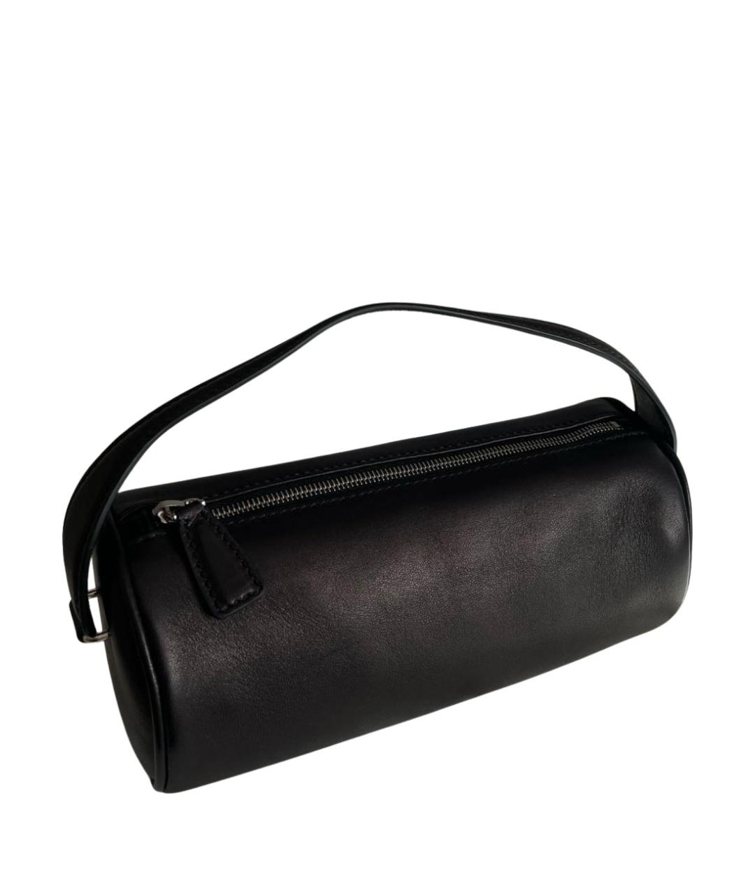 THE ROW Черная кожаная сумка с короткими ручками, фото 1