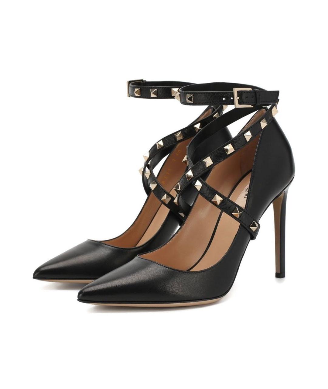 VALENTINO Черные кожаные туфли, фото 5