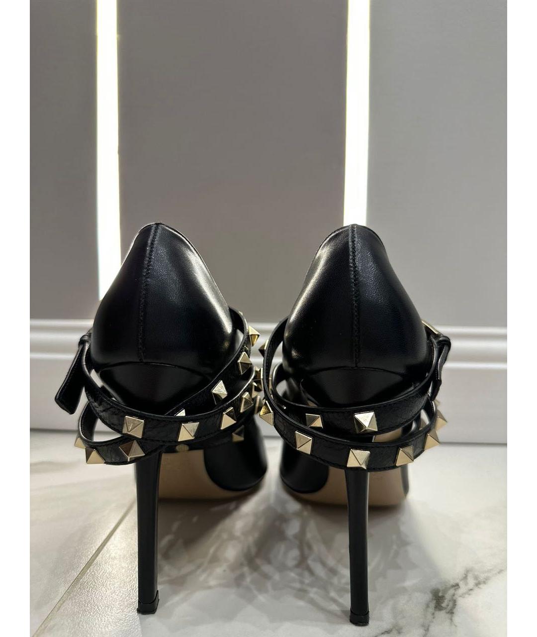 VALENTINO Черные кожаные туфли, фото 3
