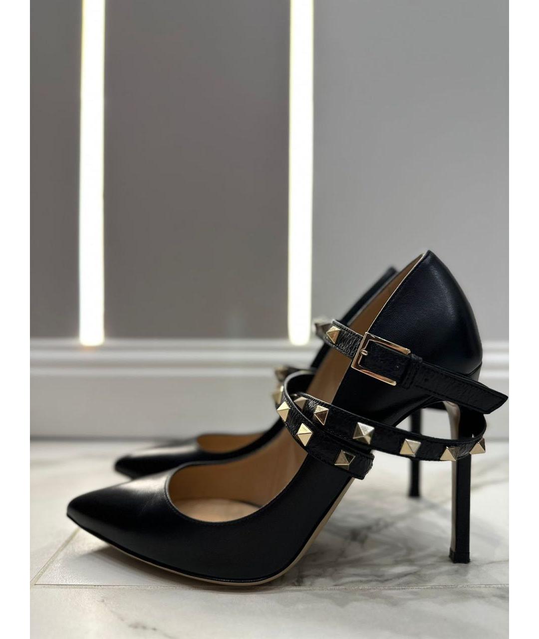 VALENTINO Черные кожаные туфли, фото 9