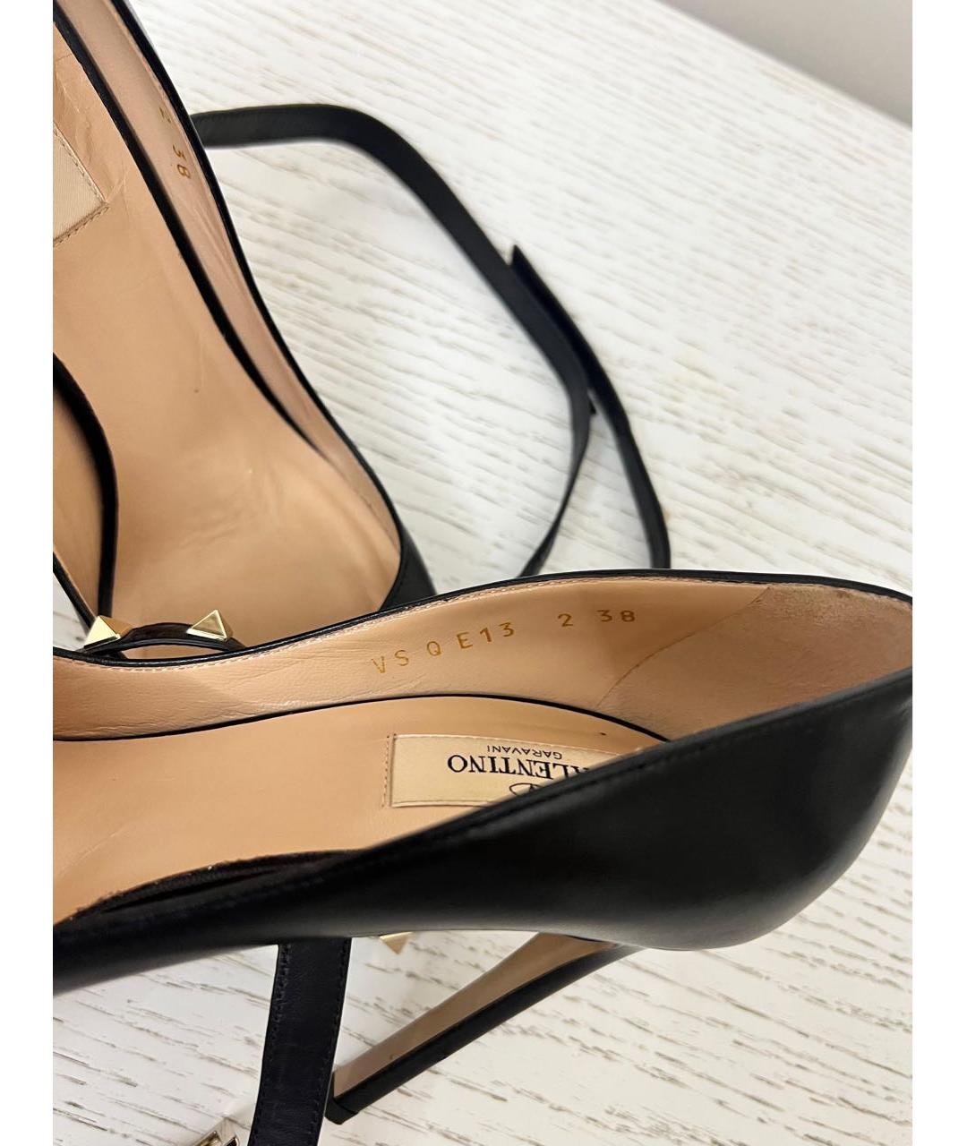 VALENTINO Черные кожаные туфли, фото 8