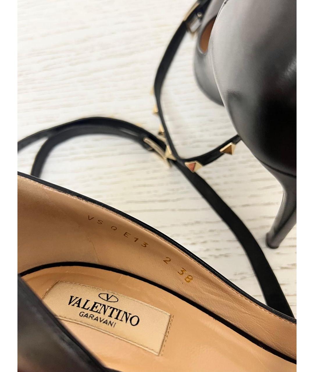 VALENTINO Черные кожаные туфли, фото 7