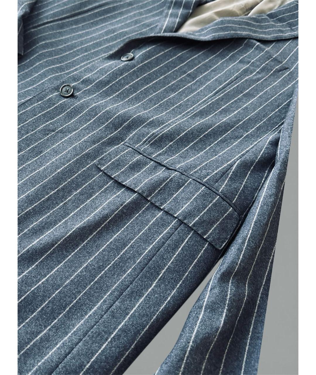 CORNELIANI Темно-синий шерстяной пиджак, фото 7