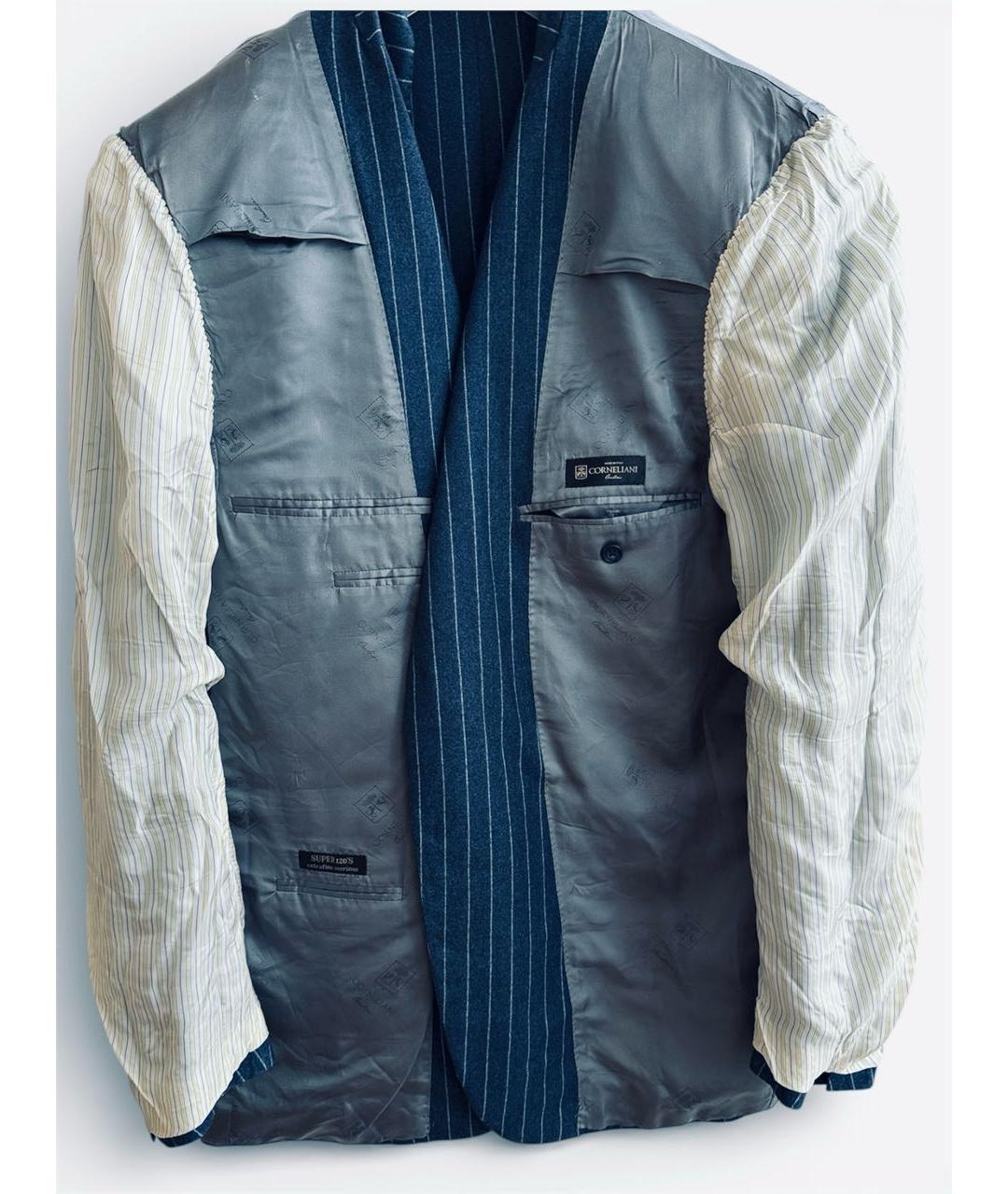 CORNELIANI Темно-синий шерстяной пиджак, фото 3