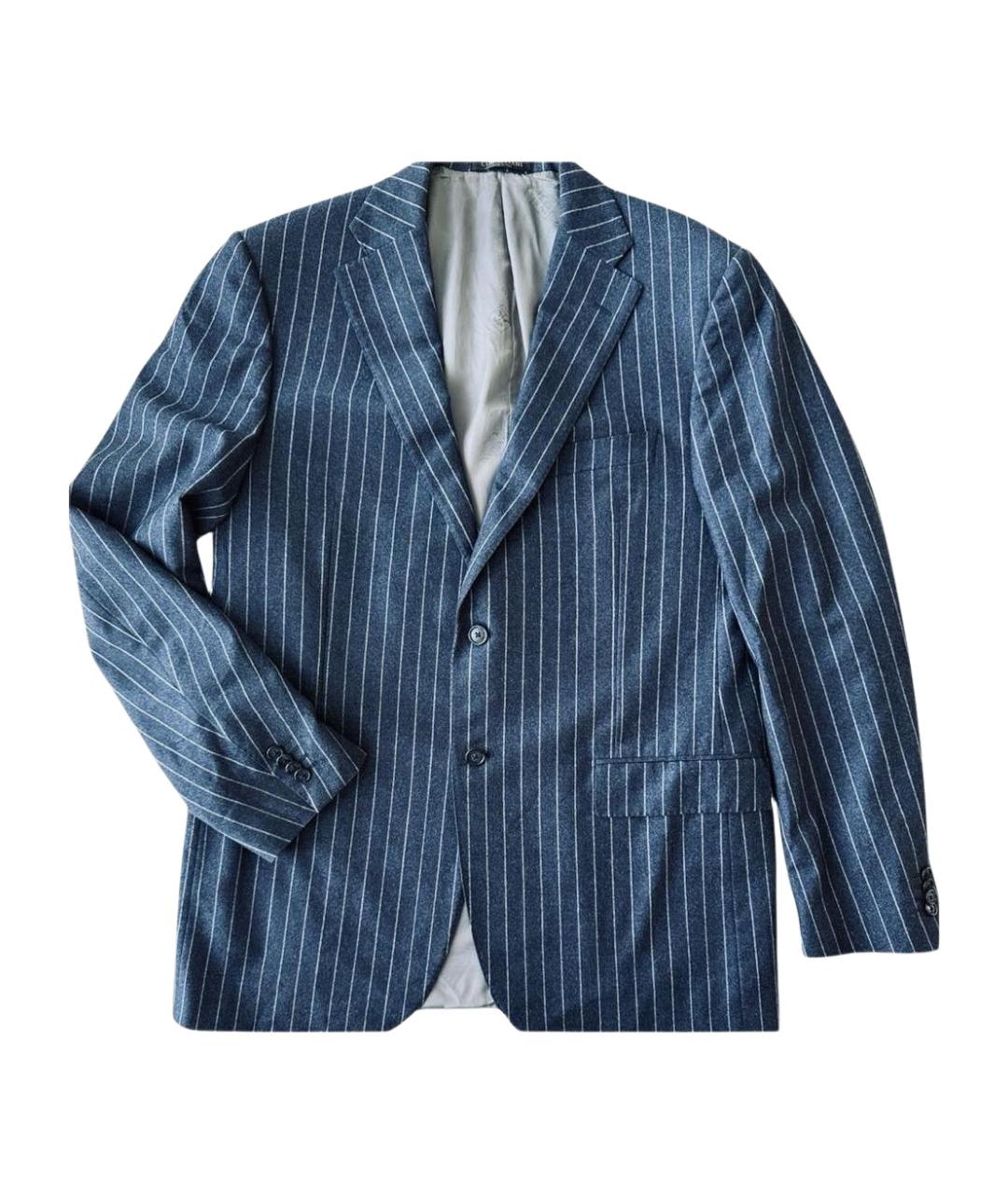 CORNELIANI Темно-синий шерстяной пиджак, фото 1