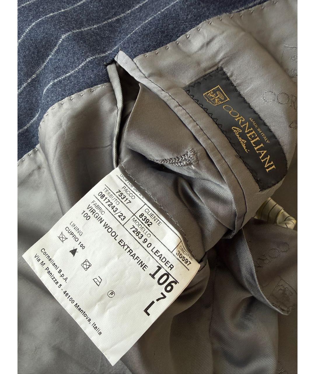 CORNELIANI Темно-синий шерстяной пиджак, фото 6