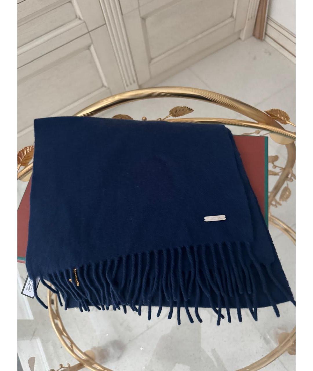 LORO PIANA Темно-синий кашемировый шарф, фото 4