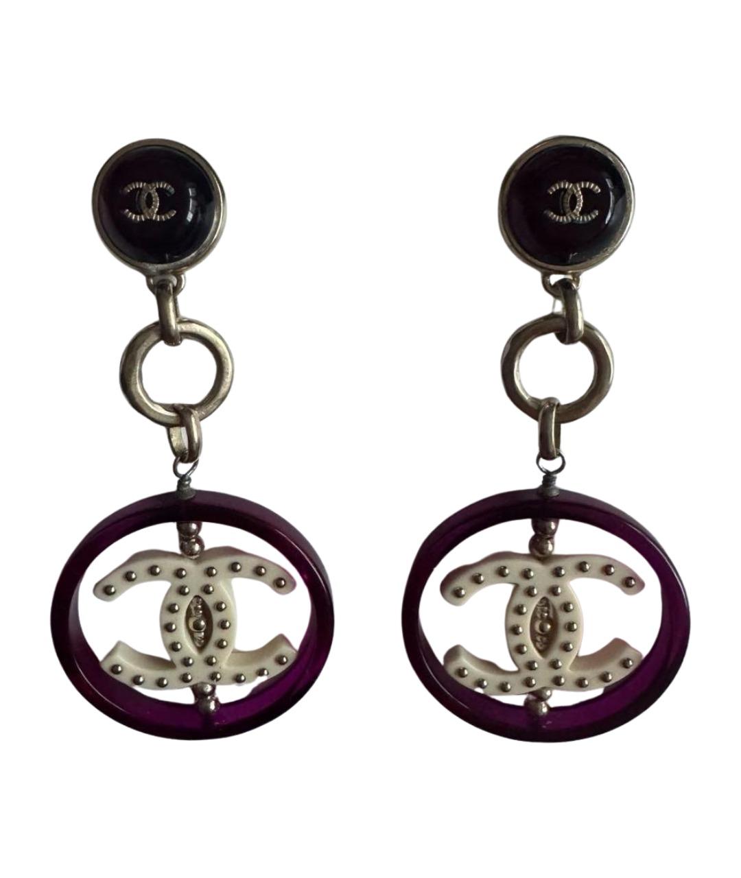 CHANEL Золотые металлические серьги, фото 1