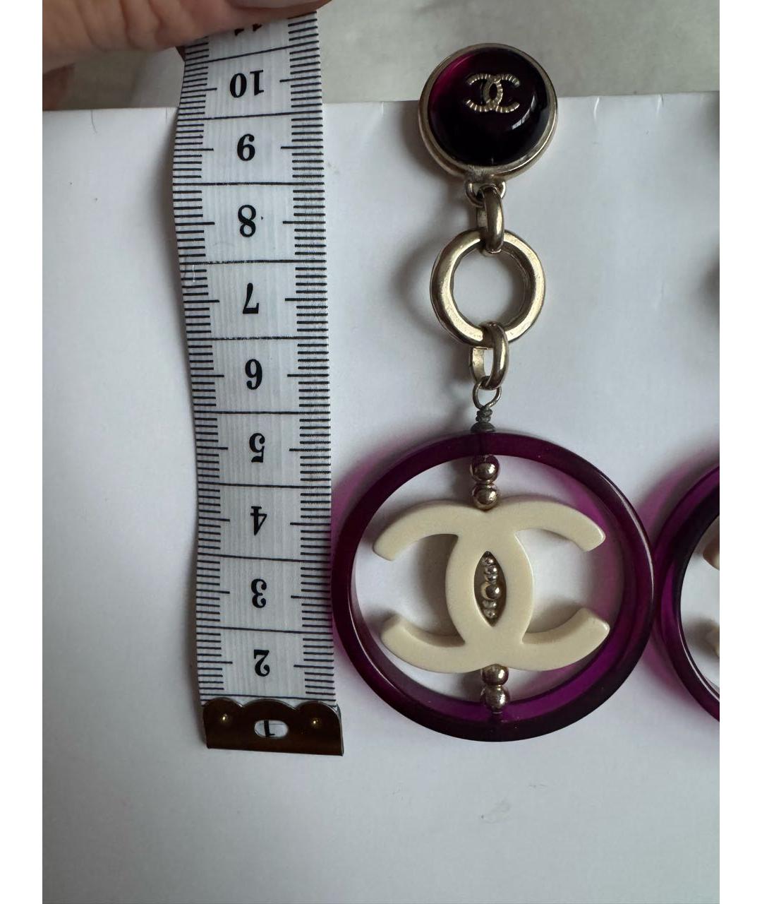 CHANEL Золотые металлические серьги, фото 4