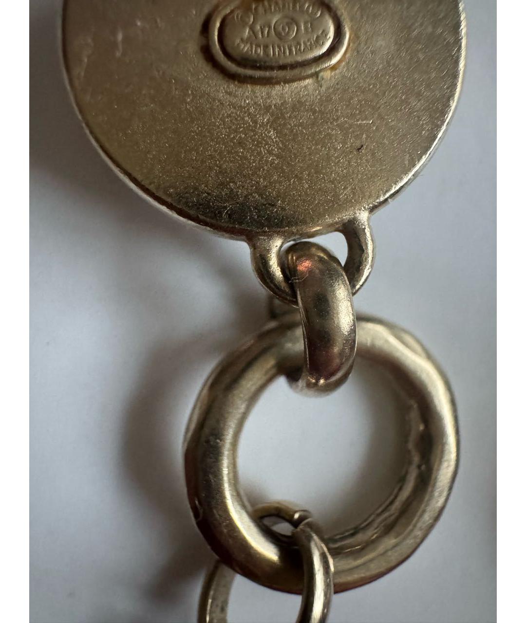 CHANEL Золотые металлические серьги, фото 5